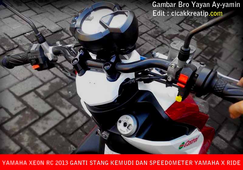 Modif Yamaha Xeon Rc Pakai Stang Kemudi Dan Speedometer Yamah X Ride Cicakkreatip Com