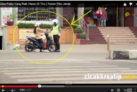 video polisi tilang istri