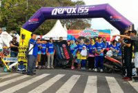 Koordinator Promosi Yamaha Jawa Tengah dan Yogyakarta, Zaldiansyah Perdana, Membuka Acara Fun Walk