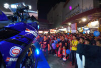 Nonton bareng dukung Galang Hendra di Seri 4 World Supersport 300 yang digelar di booth Yamaha di Jakarta Fair Kemayoran (3)